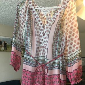 Motherhood Maternity floral sheer blouse